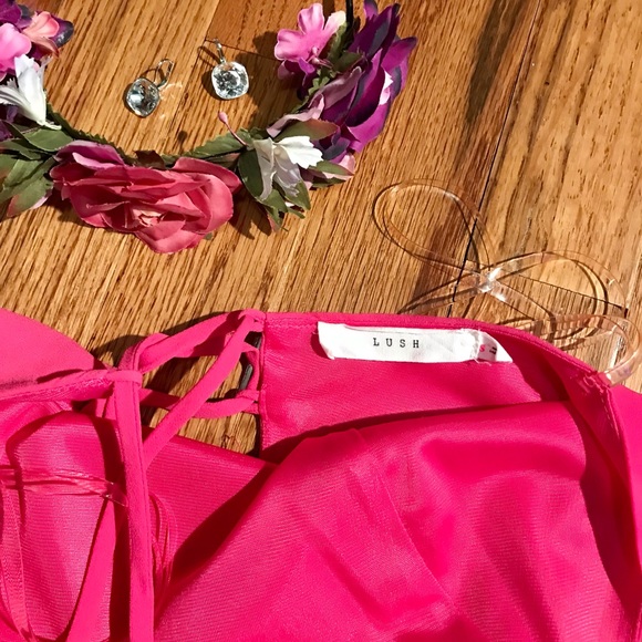 SMALL PINK LACE UP DRESS BY LUSH - Picture 6 of 7